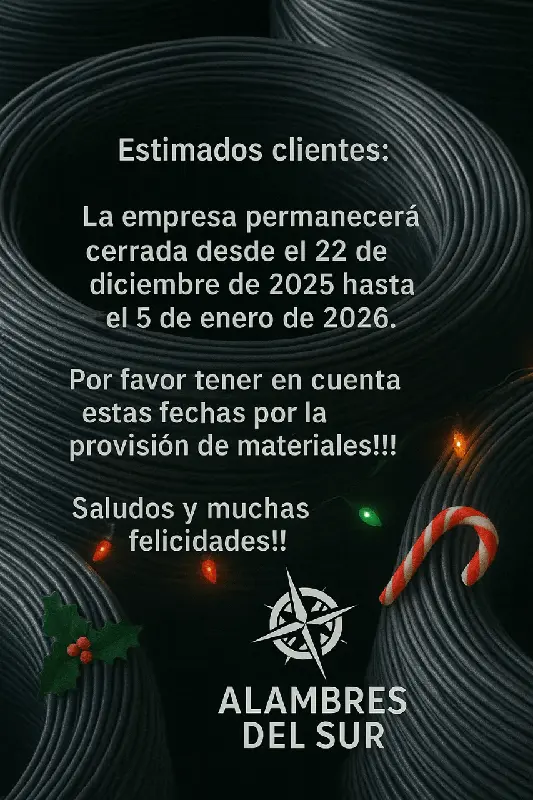 Aviso importante - Alambres del Sur