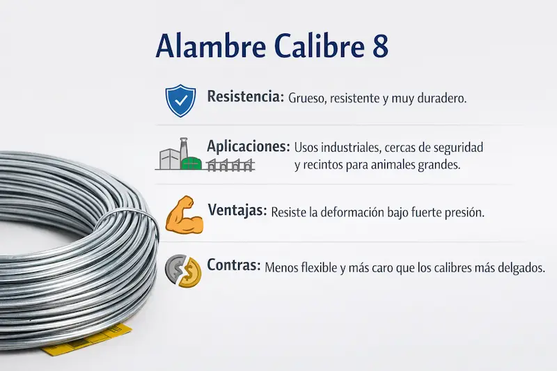 Alambre galvanizado calibre 8 – Alambres del Sur